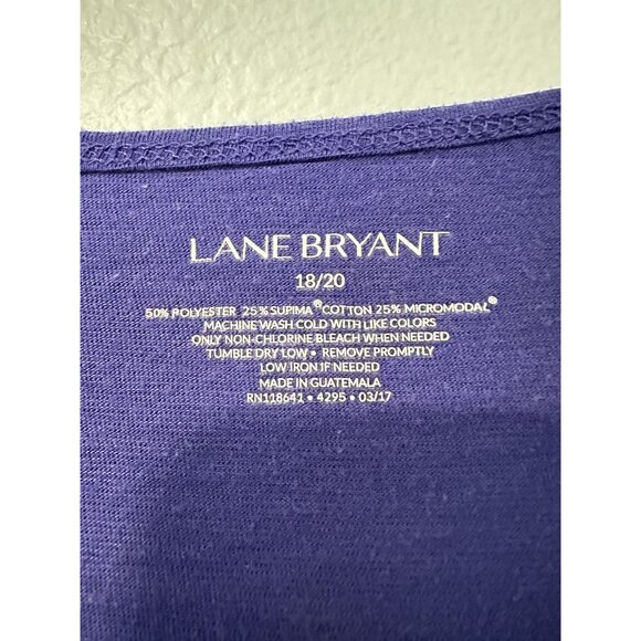 Lane Bryant Flutter Sleeved 18/20 Blouse 50% Poly 25% Pima Cotton, 25% Modal - Picture 4 of 6